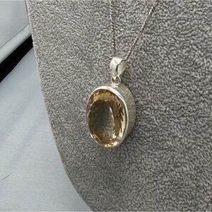 Silver Citrine Necklace